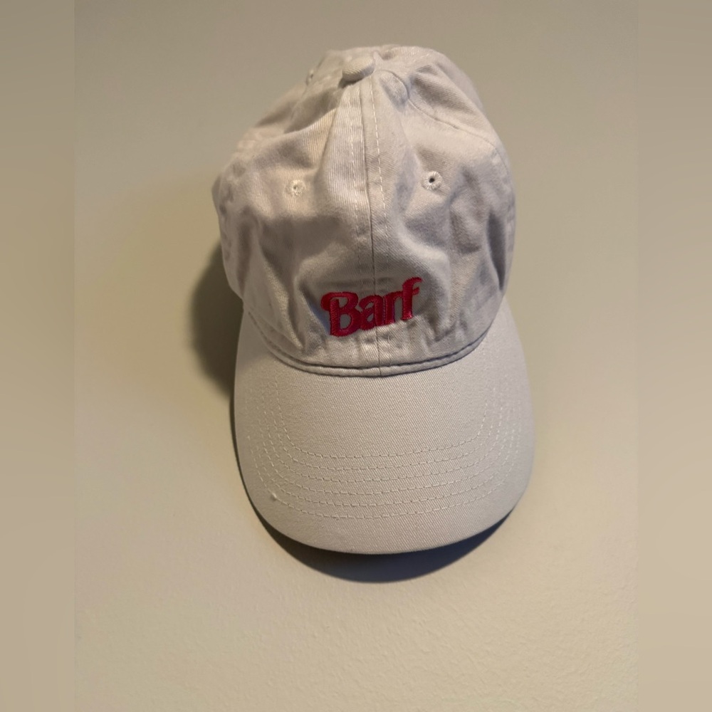 White Cap with Pink embroidery